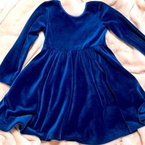 Great condition navy blue velvet skater dress